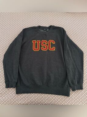 USC Trojans Basics Heritage Charcoal Tackle Twill Fleece Sweatshirt Youth larg